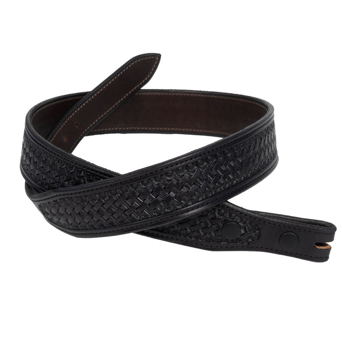 Randall Top Shelf Tapered Basket Weave Belt - Black/Black MEN - Accessories - Belts & Suspenders Randall Top Shelf