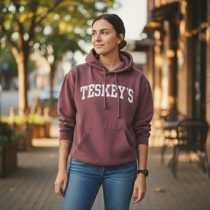 Teskey's Varsity Felt Hoodie - Maroon