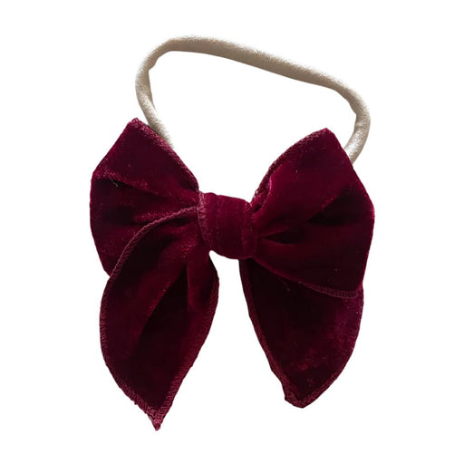 Velvet Fawn Fable Cranberry Velvet Bow KIDS - Accessories Velvet Fawn