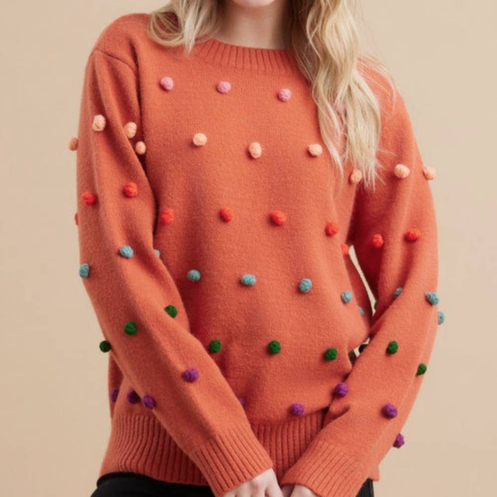 Women's Pom Pom Sweater - FINAL SALE WOMEN - Clothing - Sweaters & Cardigans Jodifl   