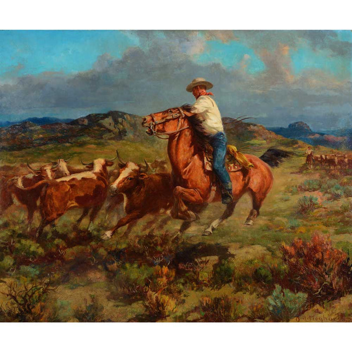 Holding the Cut by Olaf Wieghorst Collectibles Olaf Wieghorst