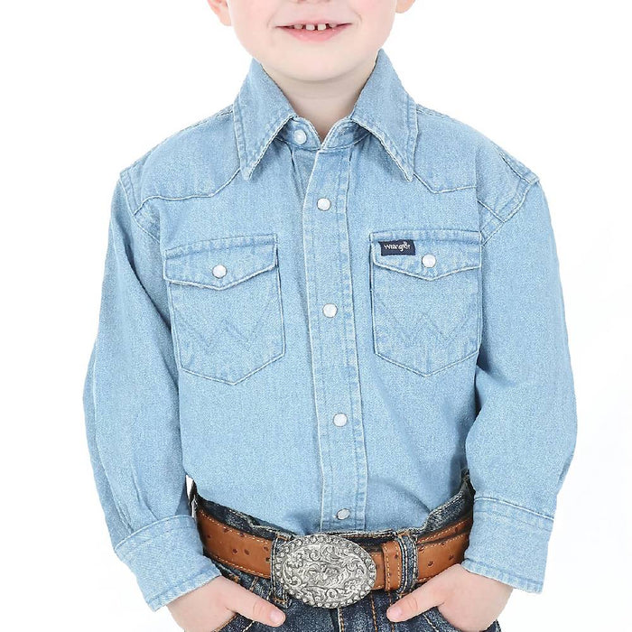 Wrangler Boy's Cowboy Cut Snap Shirt KIDS - Boys - Clothing - Shirts - Long Sleeve Shirts Wrangler