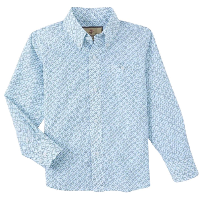 * Wrangler Boy's Diamond Print Shirt - FINAL SALE KIDS - Boys - Clothing - Shirts - Long Sleeve Shirts Wrangler
