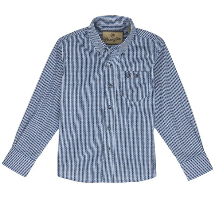 * Wrangler Boy's Striped Geo Print Shirt - FINAL SALE KIDS - Boys - Clothing - Shirts - Long Sleeve Shirts Wrangler