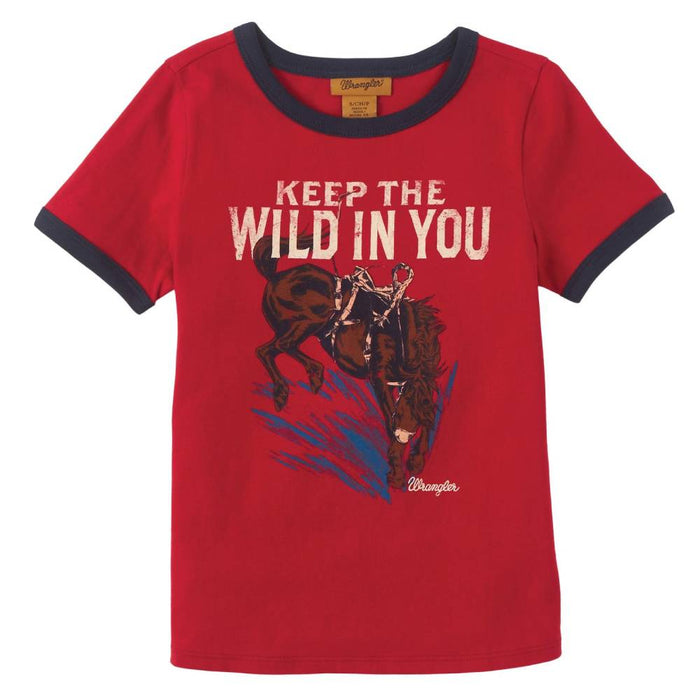Wrangler Girl's "Keep The Wild In You" Ringer Tee KIDS - Girls - Clothing - Tops - Short Sleeve Tops Wrangler