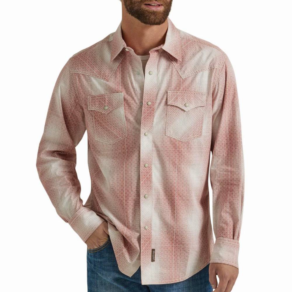 Wrangler Men's Retro Pearl Snap Shirt MEN - Clothing - Shirts - Long Sleeve Shirts Wrangler   