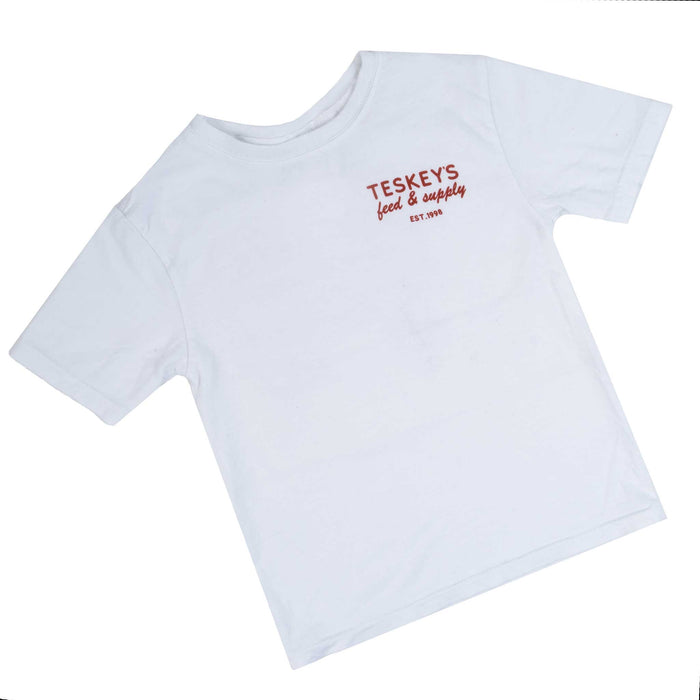 Teskey's Youth Feed & Supply Hereford Bull Tee - White TESKEY'S GEAR - Youth SS Shirts Teskey's