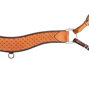 Martin Saddlery 4" Quilted Stamp Steer Roper Breast Collar Tack - Breast Collars Martin Saddlery