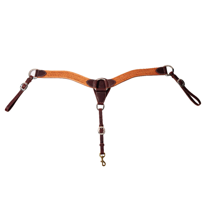 Professional's Choice Hand Stamped Contoured Breast Collar Tack - Breast Collars Professional's Choice Windmill Pattern with Antique Finish
