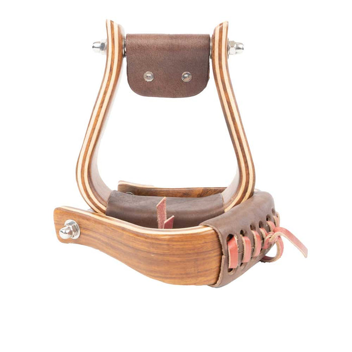 Teskey's Matte Oak Wood Stirrups Tack - Saddle Accessories Teskey's 2"
