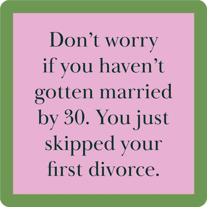 First Divorce Coaster HOME & GIFTS - Gifts Drinks On Me