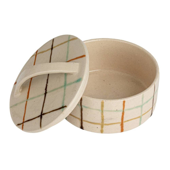 Hand-Painted Stoneware Dish - FINAL SALE HOME & GIFTS - Tabletop + Kitchen - Kitchen Decor Creative Co-Op