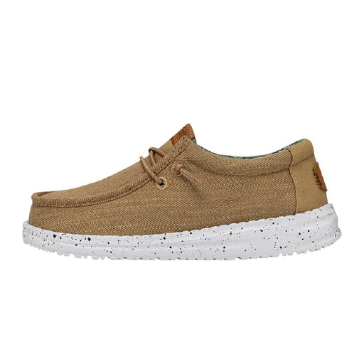 Hey Dude Youth Wally Washed Canvas - Walnut KIDS - Footwear - Casual Shoes Hey Dude