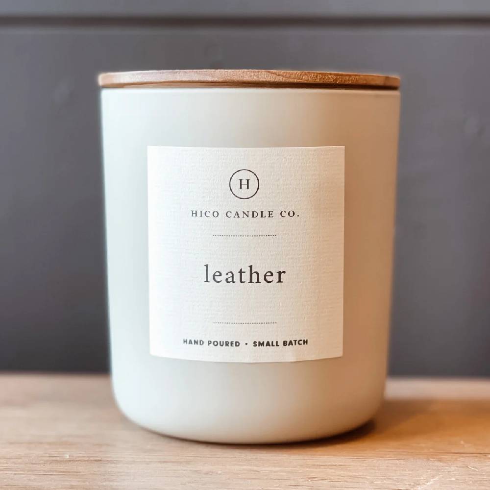 Hico Candle Co. Leather Candle - 12 oz HOME & GIFTS - Home Decor - Candles + Diffusers Hico Candle Co.   