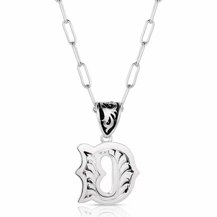 Montana Silversmiths Western Initial Necklace - D WOMEN - Accessories - Jewelry - Necklaces Montana Silversmiths
