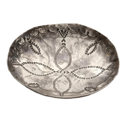 J. Alexander Small Stamped Round Dish HOME & GIFTS - Home Decor - Decorative Accents J. Alexander Rustic Silver