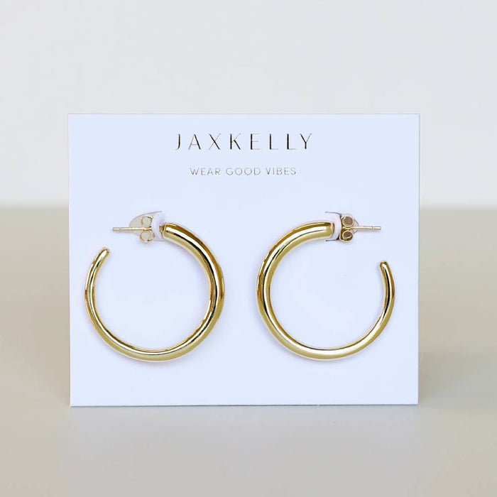 Everyday Gold Hoop Earring - Medium WOMEN - Accessories - Jewelry - Earrings JaxKelly