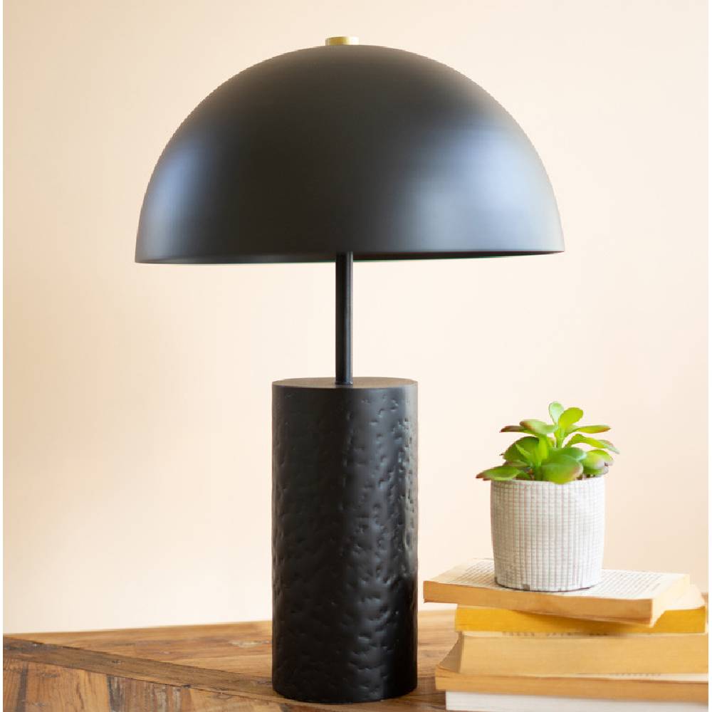 Black Metal Table Lamp with Dome Shade HOME & GIFTS - Home Decor - Decorative Accents KALALOU   