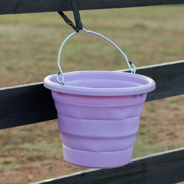 Boss Equine Collapsible Water Bucket for Horses Barn - Buckets & Hangers Boss Equine Products Lavender