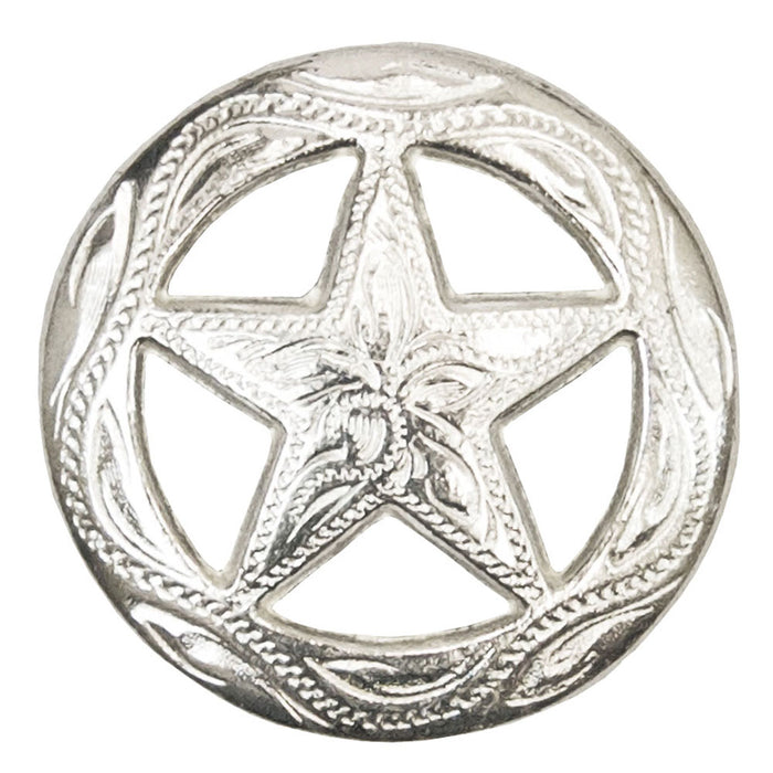 Engraved Ranger Star Concho Tack - Conchos & Hardware MISC