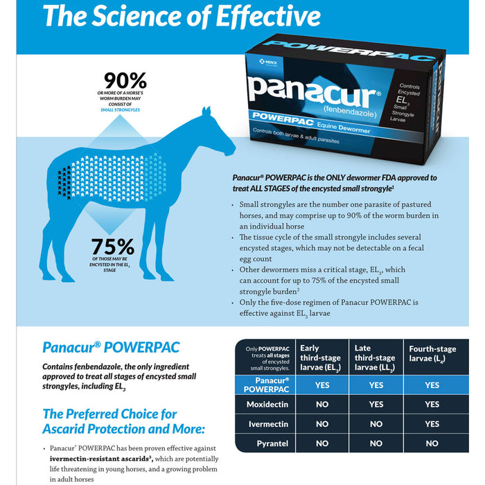 Panacur Powerpac Equine - Dewormer Merck