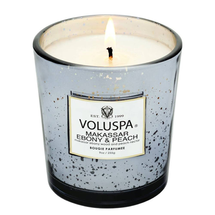 Voluspa Makassar Ebony & Peach Classic Speckle Candle HOME & GIFTS - Home Decor - Candles + Diffusers Voluspa