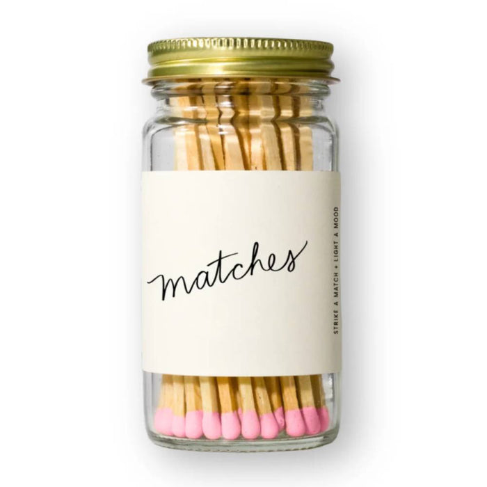 Match Jar - Soft Pink Tips HOME & GIFTS - Home Decor - Candles + Diffusers Poured Goods