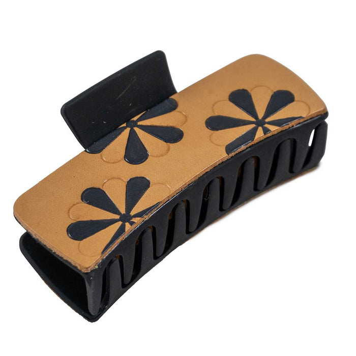 McIntire Saddlery Hair Clip - Black Needlepoint WOMEN - Accessories - Hair Accessories McIntire Saddlery