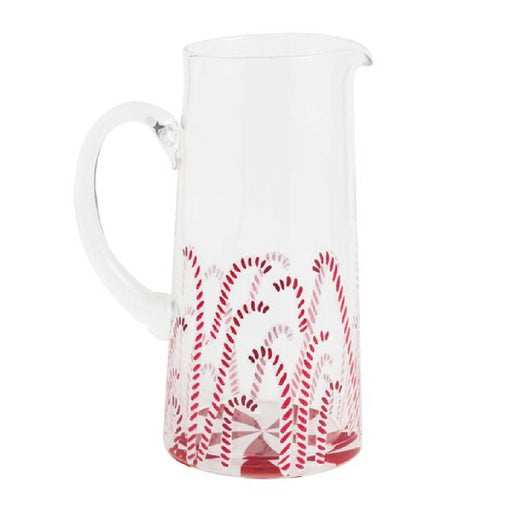 Mud Pie Candy Cane Glass Pitcher HOME & GIFTS - Home Decor - Seasonal Decor Mud Pie