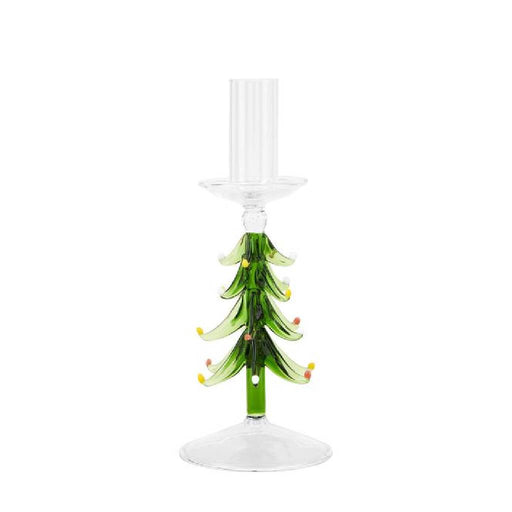 Mud Pie Glass Tree Taper Candle Holder - Small HOME & GIFTS - Home Decor - Seasonal Decor Mud Pie