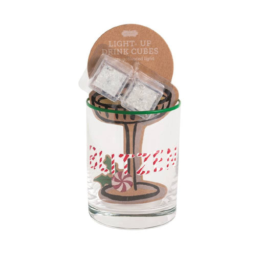 Mud Pie Blitzen Glass & Light Up Cube Set HOME & GIFTS - Tabletop + Kitchen - Drinkware + Glassware Mud Pie