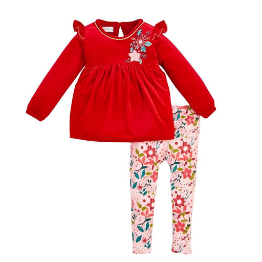 Mud Pie Toddler Poinsettia Tunic & Legging Set KIDS - Baby - Baby Girl Clothing Mud Pie