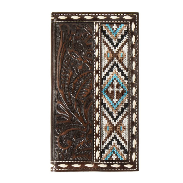 Nocona Cross Embroidered Inlay Rodeo Wallet MEN - Accessories - Wallets & Money Clips M&F Western Products
