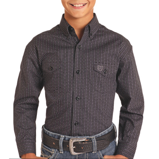 Panhandle Boy's Geo Stripe Print Shirt KIDS - Boys - Clothing - Shirts - Long Sleeve Shirts Panhandle