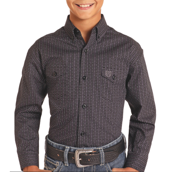 Panhandle Boy's Geo Stripe Print Shirt KIDS - Boys - Clothing - Shirts - Long Sleeve Shirts Panhandle