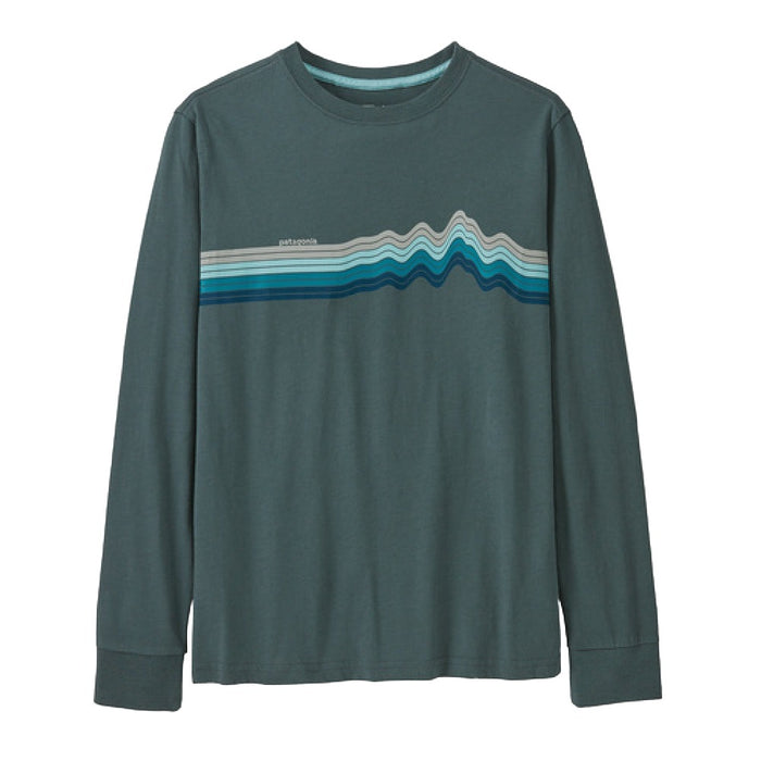 Patagonia Kid's Regenerative Ridge Rise Stripe Tee KIDS - Boys - Clothing - Shirts - Long Sleeve Shirts Patagonia