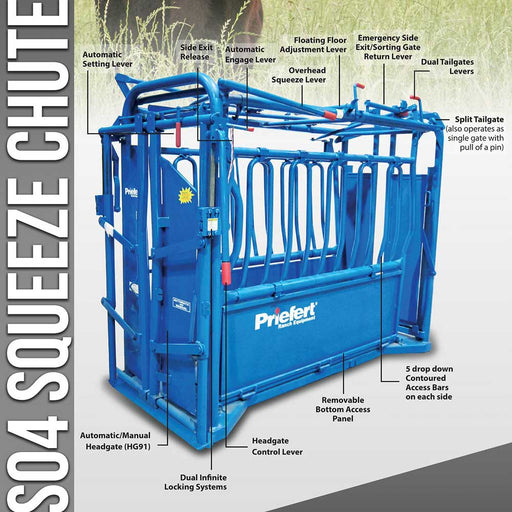 Priefert Squeeze Chute - Model S04 (In-Store Only) Equipment - Chutes Priefert
