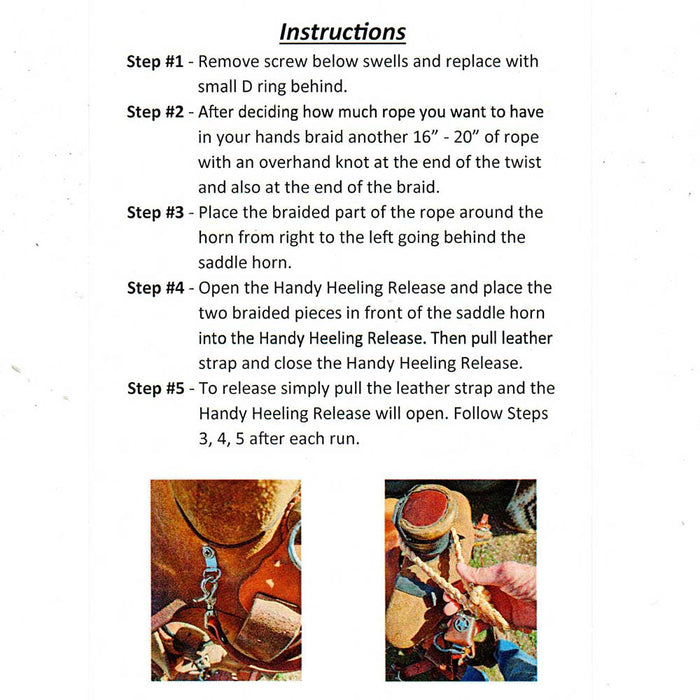 Handy Heeling Quick Release Tack - Ropes & Roping MISC
