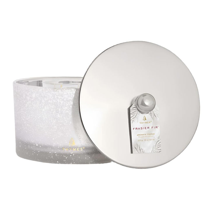 Thymes Frasier Fir Flocked 3-Wick Candle Home & Gifts - Home Decor - Candles + Diffusers Thymes