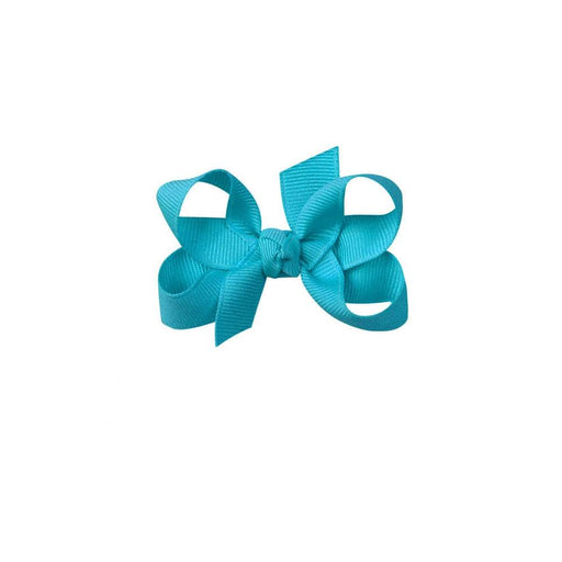 Signature Grosgrain Bow on Clip - 3" Turquoise KIDS - Accessories Beyond Creations LLC