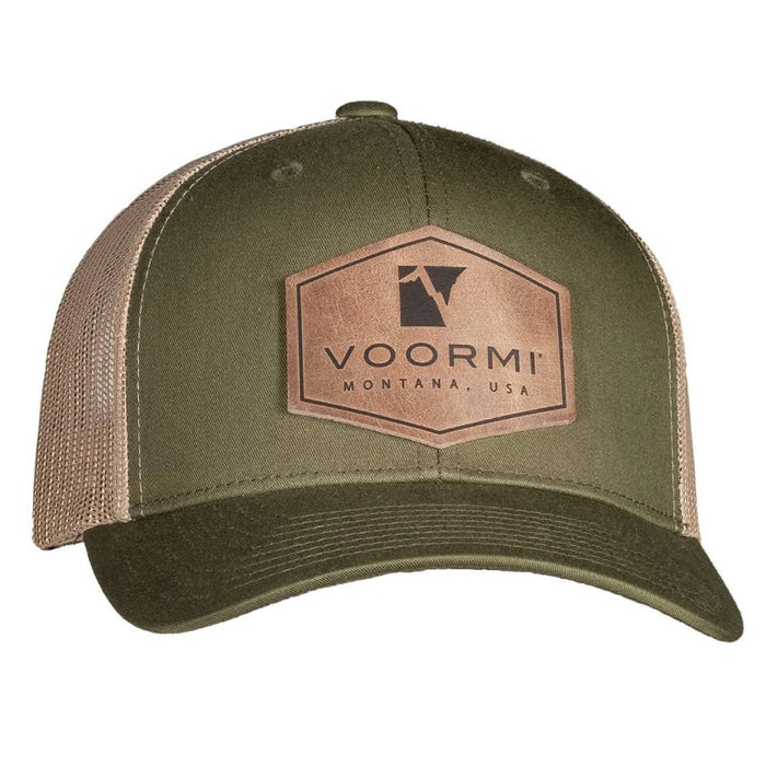 Voormi Leather Patch Hat - Moss HATS - BASEBALL CAPS Voormi