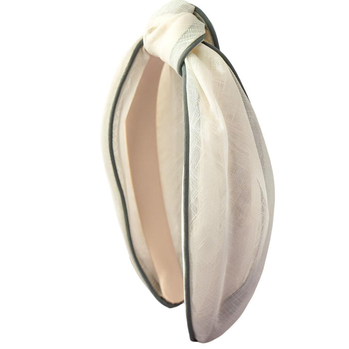 * Double Layer Linen Knotted Headband - White - FINAL SALE WOMEN - Accessories - Hair Accessories LA3Accessories