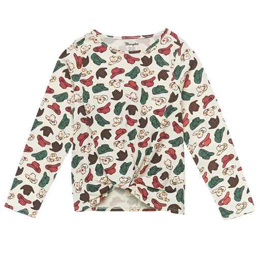 Wrangler Girl's Cowgirl Hat Twist Front Top KIDS - Girls - Clothing - Tops - Long Sleeve Tops Wrangler