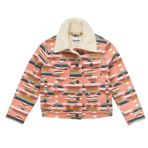 Wrangler Girl's Southwestern Print Sherpa Denim Jacket - FINAL SALE *Size 2XL KIDS - Girls - Clothing - Outerwear - Jackets Wrangler
