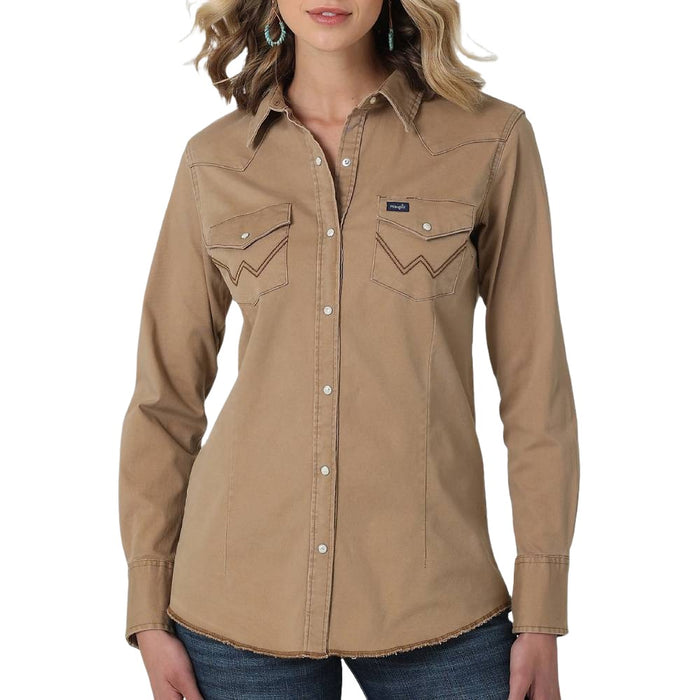 Wrangler Women's Pearl Snap Shirt WOMEN - Clothing - Tops - Long Sleeved Wrangler