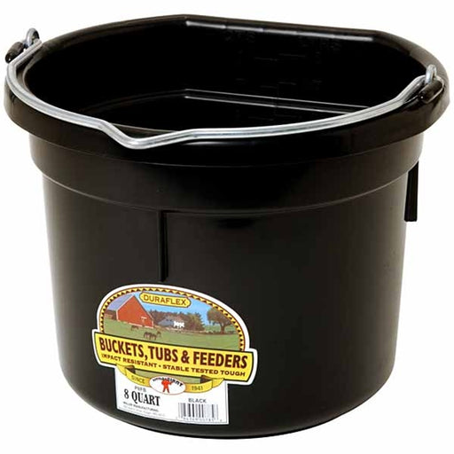 Little Giant Flat Back Bucket Barn - Buckets & Hangers Little Giant Black 8 Quart