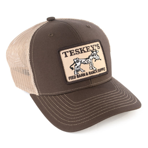 Teskey's Feed Barn Cow Cap - Chocolate/Tan TESKEY'S GEAR - Baseball Caps Teskey's