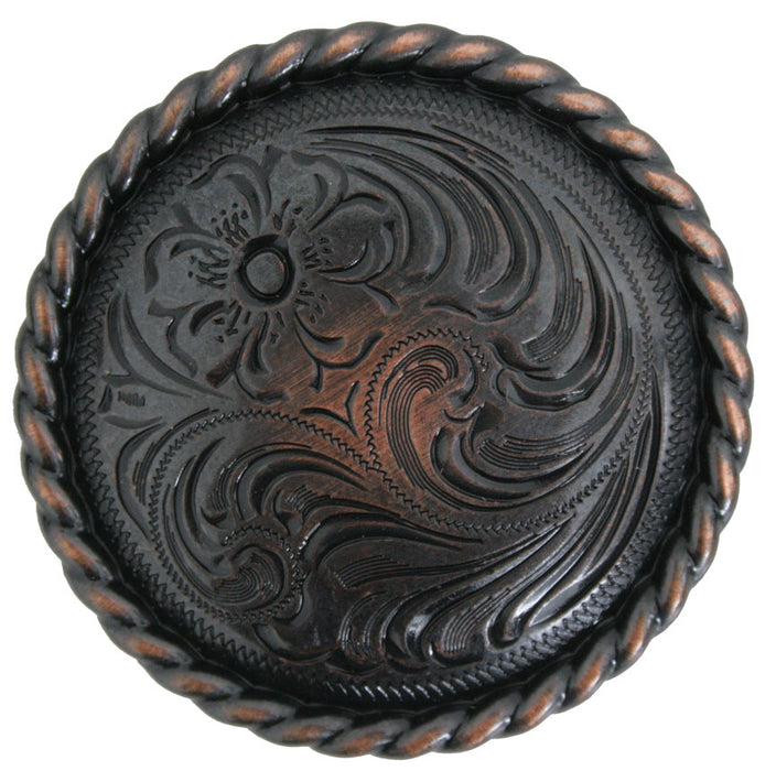 Rusted Copper Concho with Rope Edge Tack - Conchos & Hardware MISC