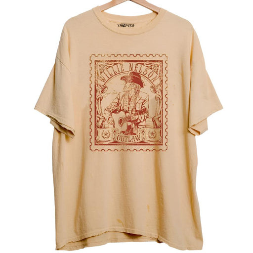 Willie Nelson Graphic Stamp Tee WOMEN - Clothing - Tops - Short Sleeved Livy Lu + Liv Goods