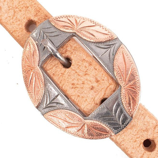Teskey's Premium Oval Buckle with Copper Accents Tack - Conchos & Hardware - Buckle Teskey's 3/4"  